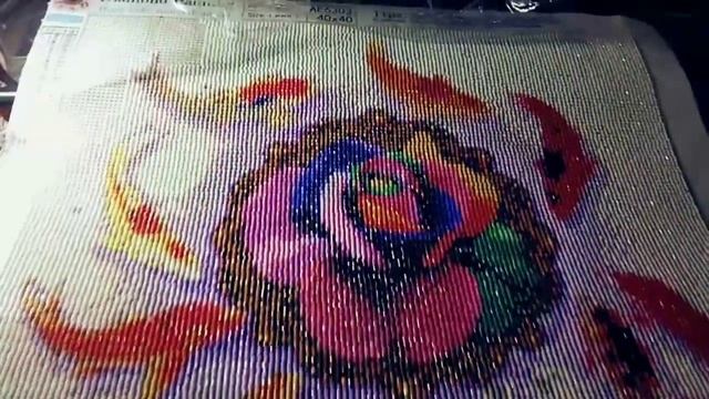 DIAMOND PAINTING #2 - LUCKY NINE KOI FISH AND ROSE смотреть онлайн