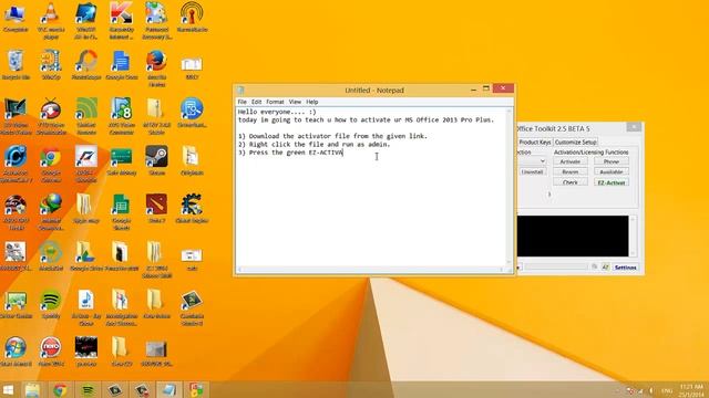 Activate MS Office 2013 Pro Plus via KMS v2.5 Beta 5 смотреть онлайн
