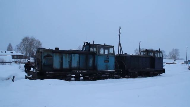 Конецгорская УЖД / Маневры тепловозов у депо
