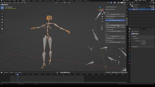 BoneRNG - Randomize Bones Pose Blender addon смотреть онлайн