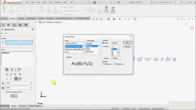 Add Text and Edit - Solid Works Tutorial смотреть онлайн