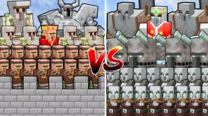АРМИЯ ДЕРЕВЕНСКИХ ЖИТЕЛЕЙ  против АРМИИ НЕЛЮДЕЙ? | Битва мобов в Майнкрафт моды
