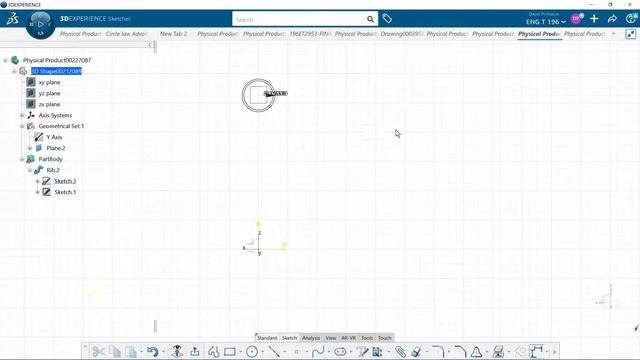 Basic Part Design Model Rib 1 3D Experience or CATIA V5 смотреть онлайн