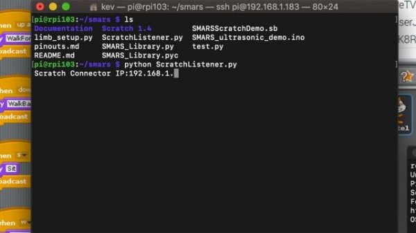 Controlling a SMARS Quad robot with Scratch & Python