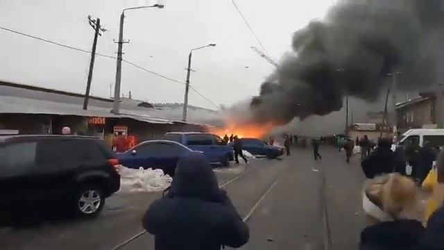 пожар на привозе Одесса 21.01.2017 года смотреть онлайн