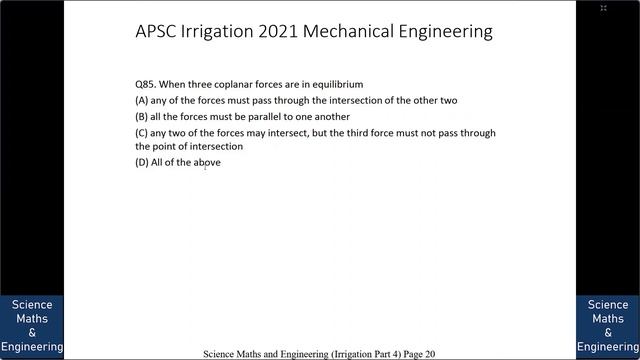 APSC AE Irrigation ME 2021 Part -IV смотреть онлайн