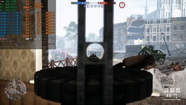 Test Battlefield 1 Xeon E3 1270 + R7 360 смотреть онлайн
