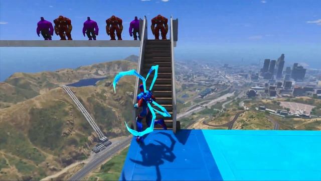 GTA 5 Epic Ragdolls | HULK vs SPIDERMAN Jumps/Fails ep.11 (Funny Moments) смотреть онлайн