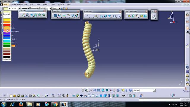 CATIA V5 - SURFACING - WITH REF SURFACE COMMAND смотреть онлайн