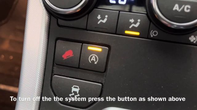 Range Rover Evoque Diesel 2016 How To Turn Off The Stop Start System