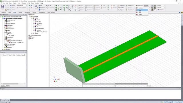 Transmission Line Input Impedance(Open Circuit) - Ansys HFSS Simulation смотреть онлайн
