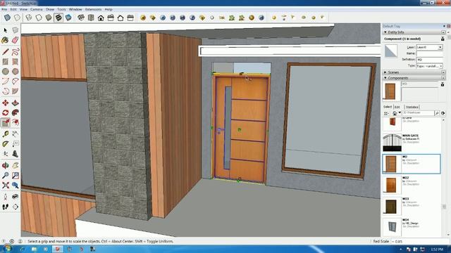 Front Elevation Design of a Small House Sketchup Speed Build смотреть онлайн