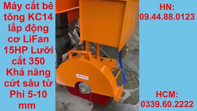 Giá Máy cắt bê tông chạy xăng KC14 lắp động cơ LiFan KP420 15HP Cắt sâu 5-10 Phân смотреть онлайн