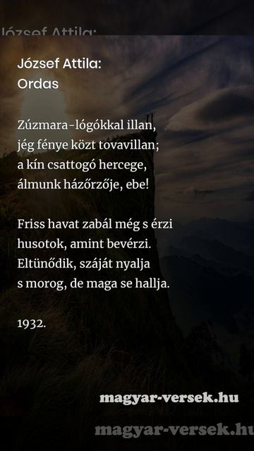 József Attila: Ordas [Vers]