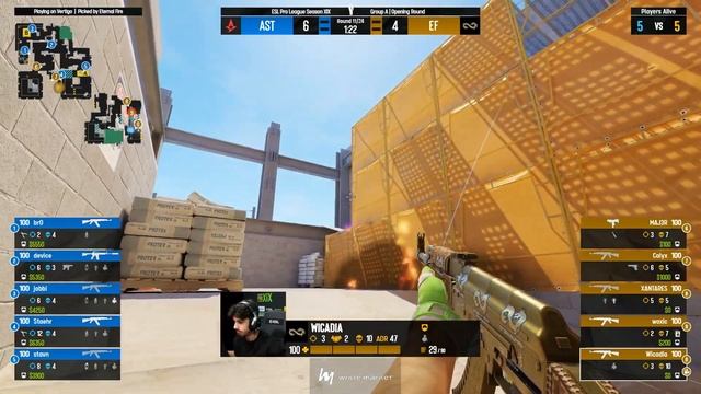 Astralis vs. Eternal Fire - Map 1 [Vertigo] - ESL Pro League Season 19 - Group A смотреть онлайн