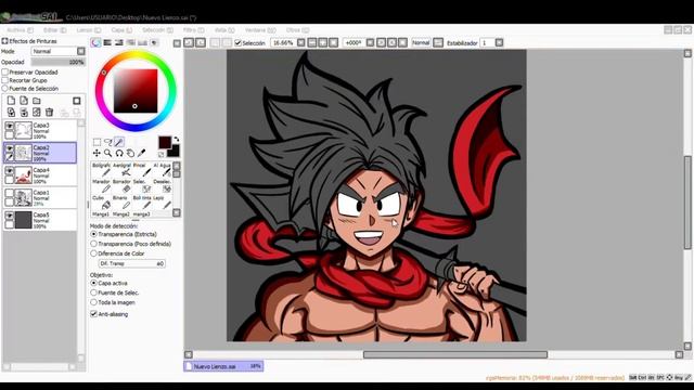 [Paint Tool SAI] Pivot-UltraDbz character (dbz style)