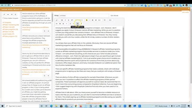 Instant Article Wizard Review - Demo - 2021 - Write Content And Create Videos Fast