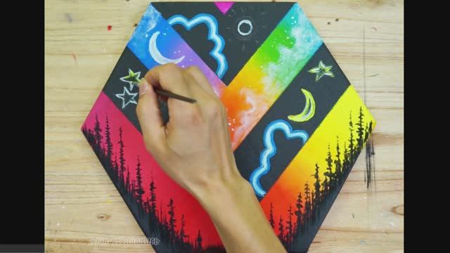 Акриловый рисунок на холсте смотреть онлайн