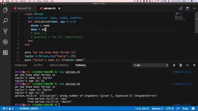 CS101 Ruby - Session 7 Part 1 - Ruby via VS Code + Terminal смотреть онлайн