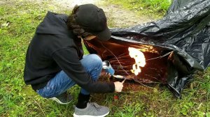 Воздушный шар из мусорных пакетов. Самодельный воздушный шар.