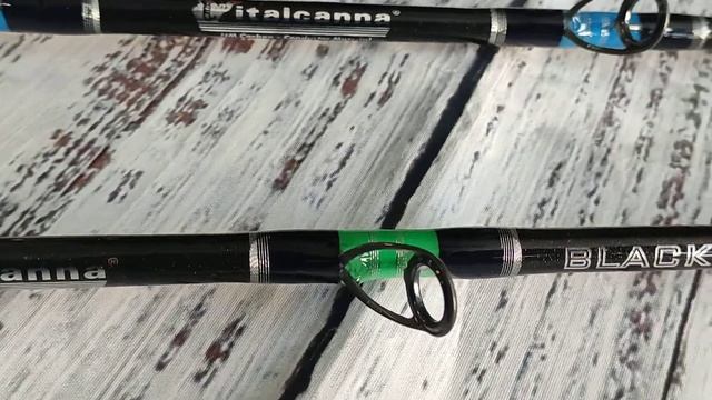 Italcanna Black Slim 6-12 E 12-20 Libbre Canna Traina Anelli Fuji