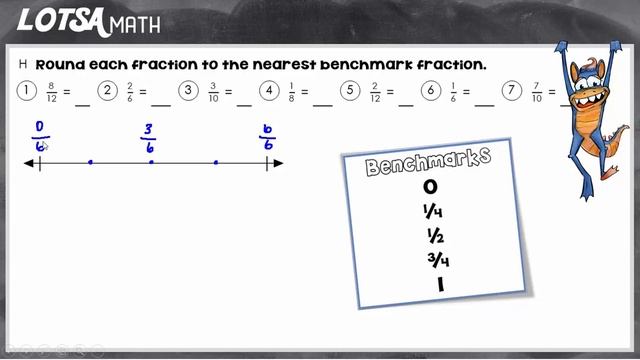 Math Lesson 128 - Rounding to Benchmark Fractions - LOTSA MATH смотреть онлайн
