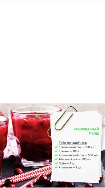 коктейль из клюквы смотреть онлайн