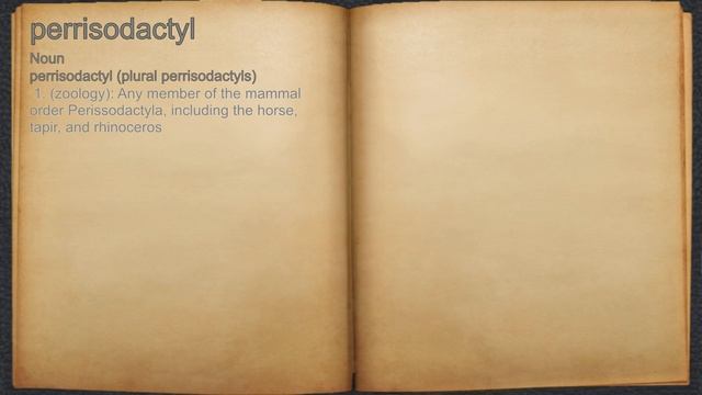 What does perrisodactyl mean? смотреть онлайн