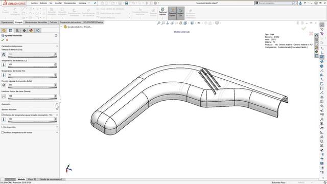 SolidWorks Plastics- Simula el proceso de inyección de plástico. смотреть онлайн