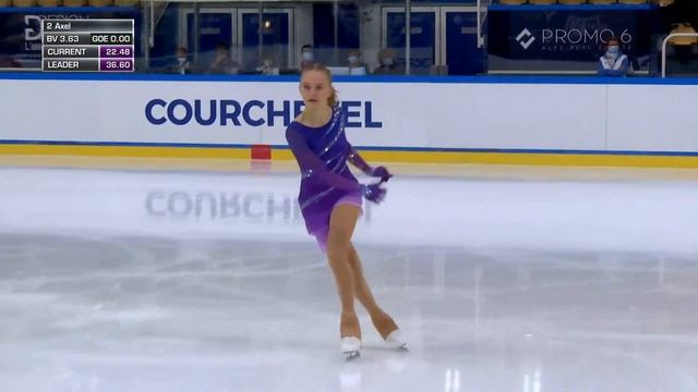 Eve DUBECQ ( FRA). Women Short Program | Courchevel 1 2021 смотреть онлайн