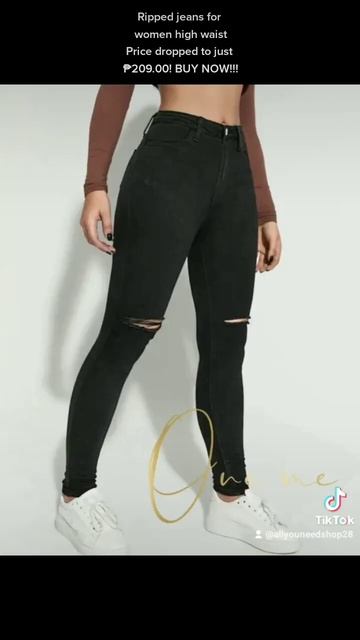 Ripped Jeans for women high waist Price dropped to just ₱209.00! BUY NOW! смотреть онлайн