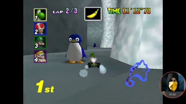 Mario Kart 64 [Sherbert Land 50cc] - N64 Emu смотреть онлайн