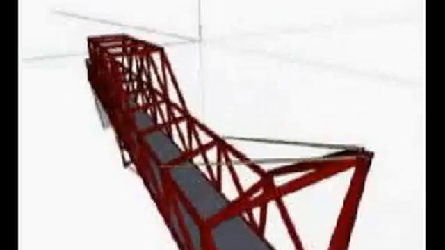 Sketchup animation - the red trusses смотреть онлайн