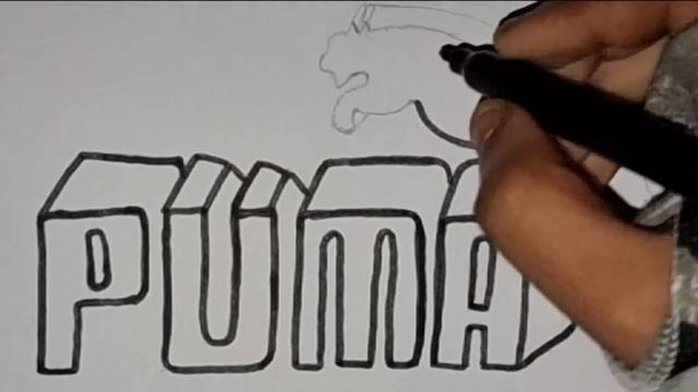 How to draw Puma logo|Puma logotipini qanday chizish mumkin|Как нарисовать логотип Puma| DFK Jes AR смотреть онлайн
