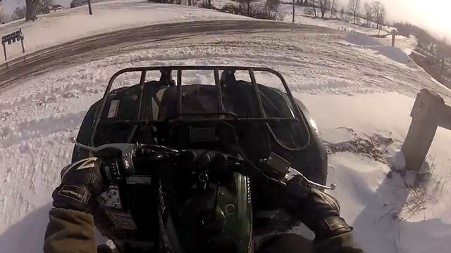 2012 Yamaha Grizzly 450 in Snow Gopro hero 2 смотреть онлайн