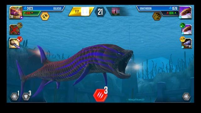 Indominus Rex Vs Smilodon -Dinosaur Battle With Mode In Jurassic World The Game смотреть онлайн
