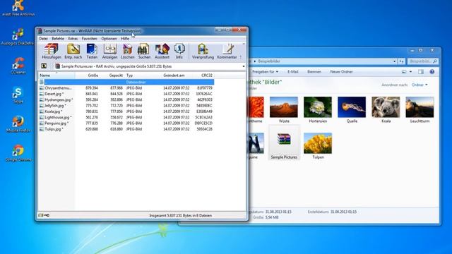 WinRar Archiv mit Passwort erstellen смотреть онлайн