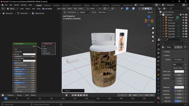Designing a Pills Bottle Mockup from Scratch!:Blender Tutorial Timelapse смотреть онлайн