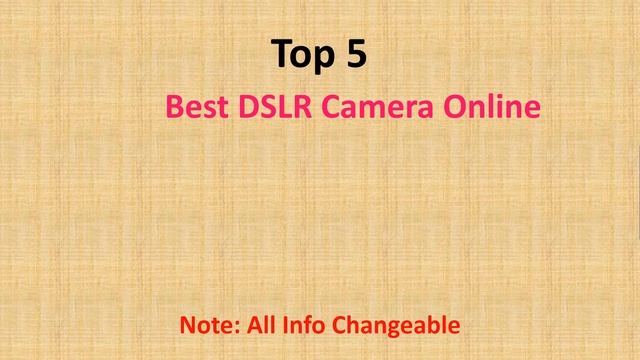 Top 5 Best DSLR Camera Online To Buy in 2020 смотреть онлайн