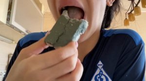 MUKBANG| Пиленный мел в пасте| CHALK WITH CLAY| ASMR