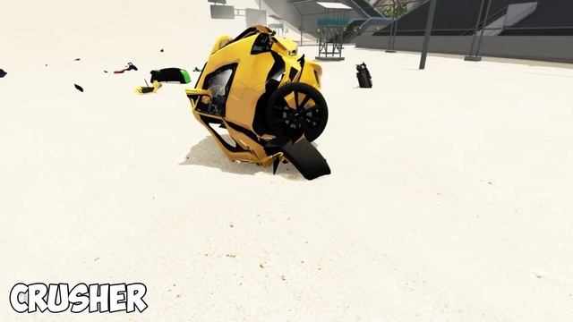 BeamNG Drive Crashes - Cars vs Giant Bump смотреть онлайн