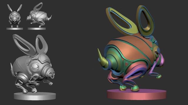 Turntable model pig_1 sculpture Zbrush смотреть онлайн
