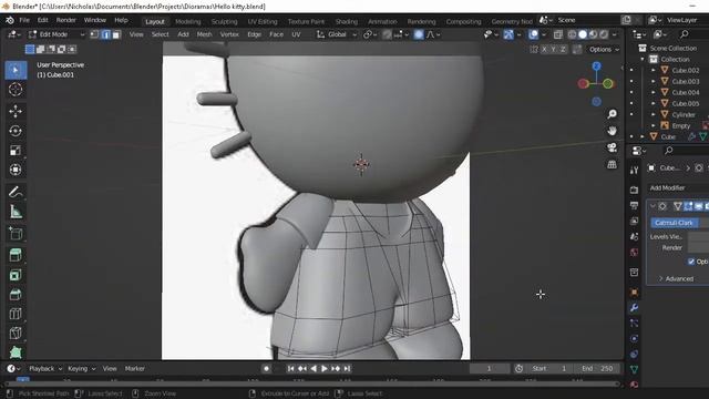 Hello Kitty in 3D - Blender Timelapse смотреть онлайн