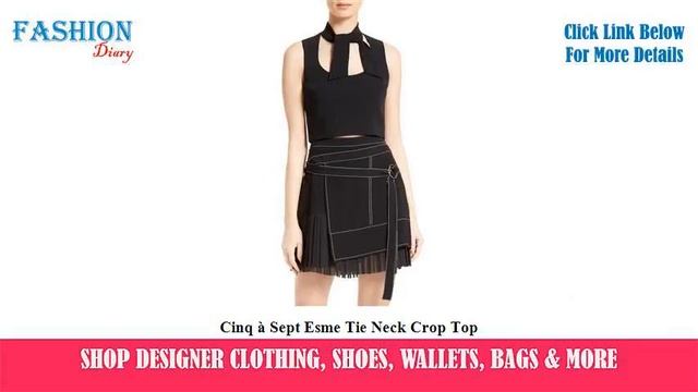 ★★★ Cinq à Sept Esme Tie Neck Crop Top ★★★ смотреть онлайн