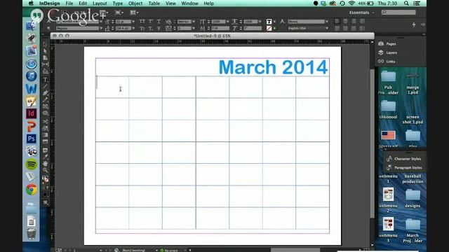 Adobe InDesign Calendar смотреть онлайн
