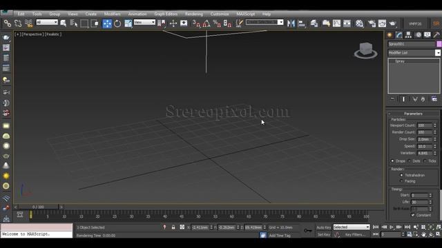 Spray Particles - 3DsMax Basic Tutorial for Beginner смотреть онлайн
