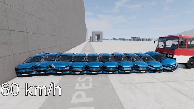 10 PEUGEOT vs IKARUS! 100 Km/H CRASH TEST! - BeamNg Drive смотреть онлайн