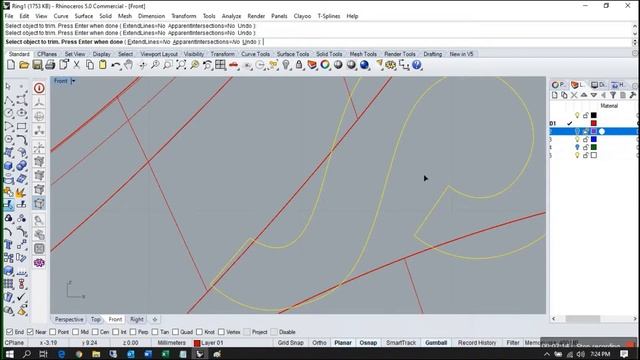 Jewelry Modeling with Rhinoceros 3D-Part 1 смотреть онлайн