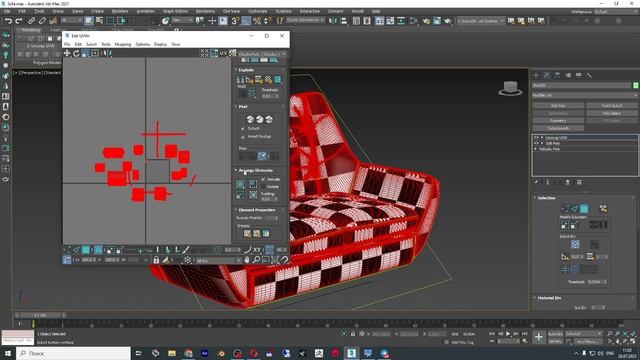 Выравнивание развертки в 3D Max через упаковку развертки в Unwrap UVW смотреть онлайн