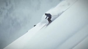 Экстримальный фрирайд на горных лыжах